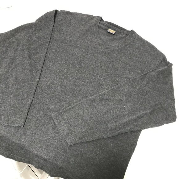 Woolrich Long Sleeve V Neck charcoal Grey Cotton shirt - Size Small - Picture 3 of 11